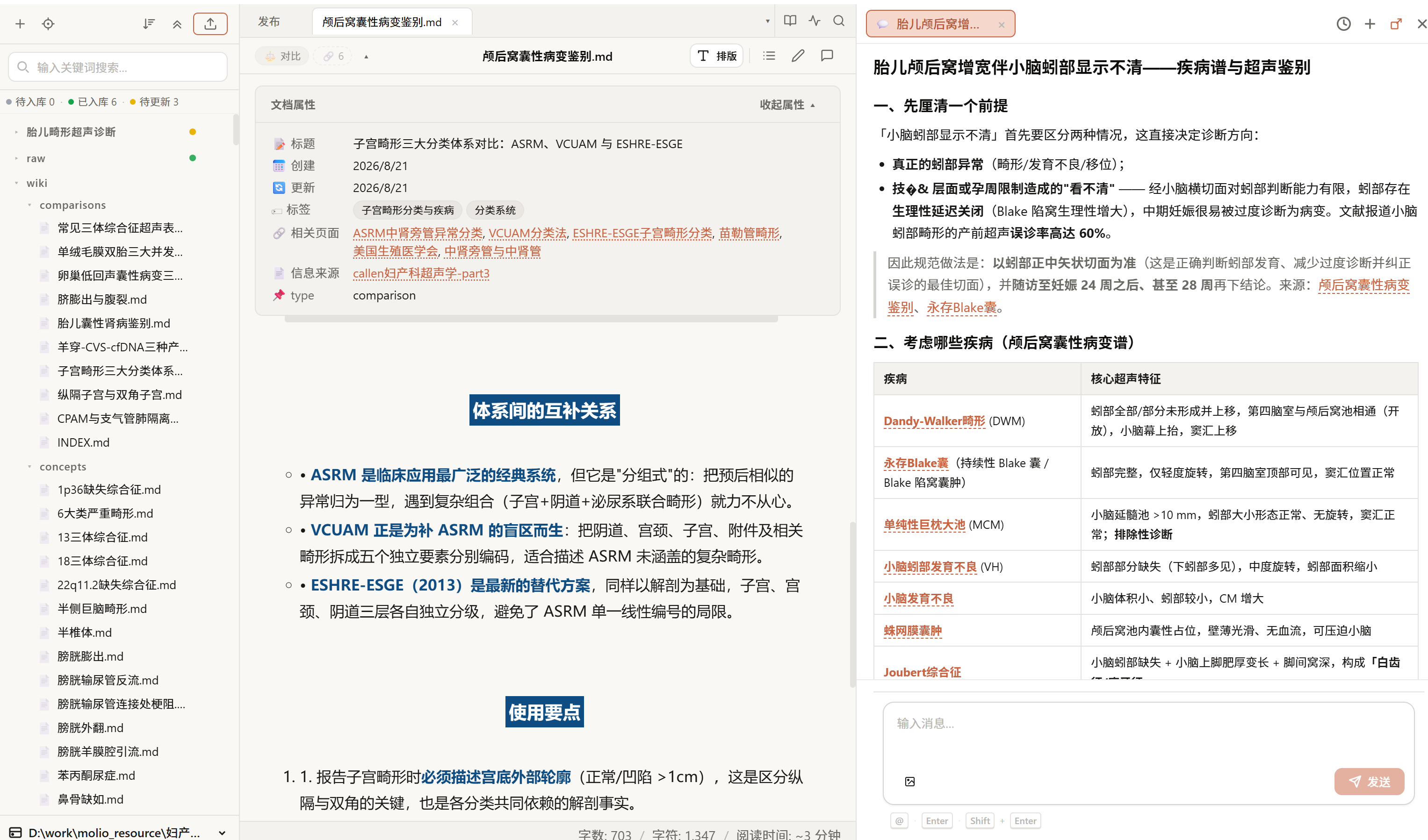妇产超声知识图谱:胎儿畸形诊断、征象与鉴别体系 效果预览